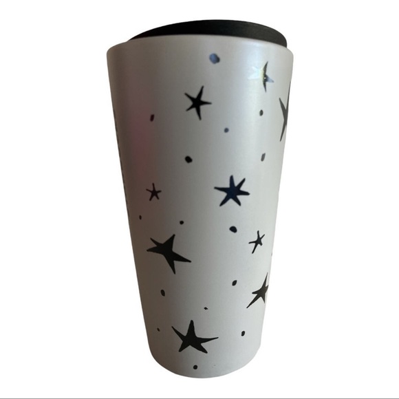 Starbucks Halloween Fall 2020 Ceramic Tumbler 12 oz. Black Cat Moon Stars Cup - Picture 2 of 5